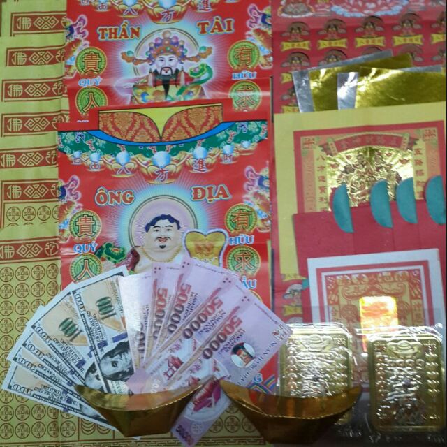 Combo 5 Bộ Giấy Cúng Thần Tài, Thổ Địa